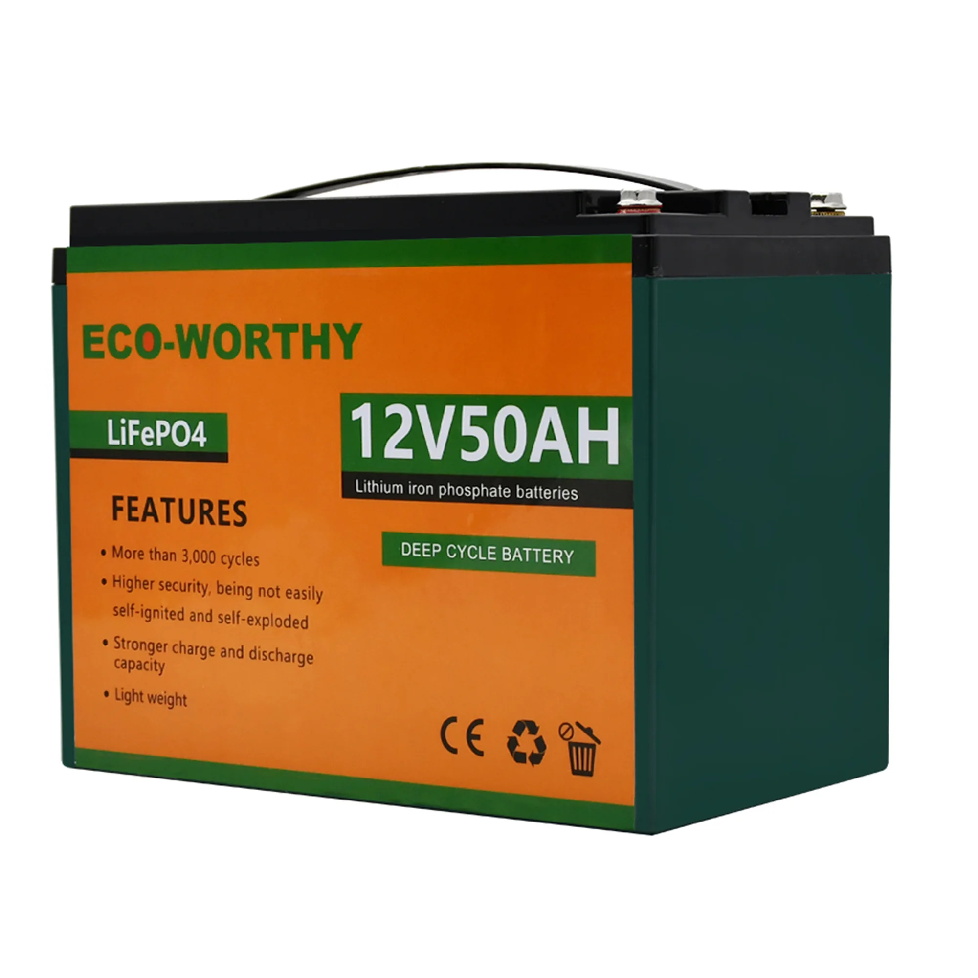ECO-WORTHY литий-железо-фосфатный аккумулятор Аккумулятор для электроколеса скутера