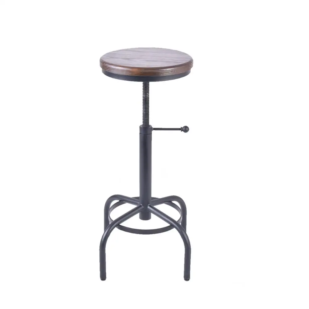 Стул Американский антикварный промышленный дизайн Металлический регулируемый