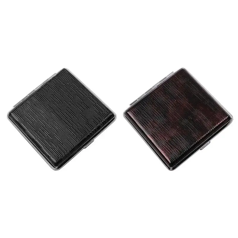 Портативный кожаный металлический принадлежности для курения тонкий портсигар