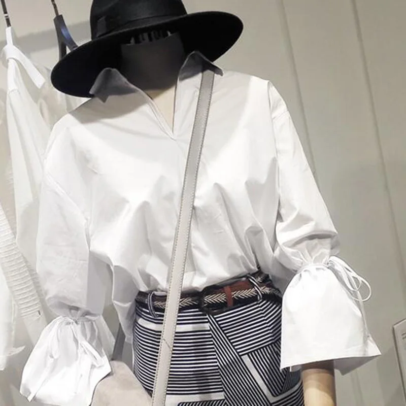 Рубашки женские свободные в японском стиле Простой повседневный универсальный