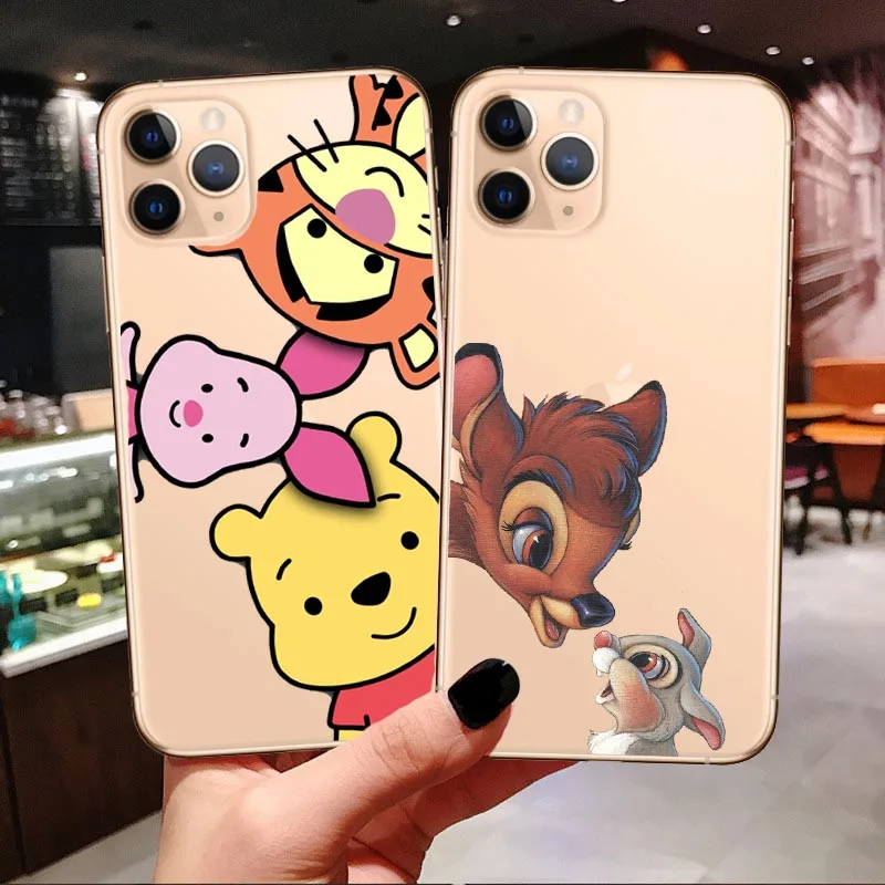 Чехол для телефона Ститч для iPhone 6 s 7 8 Plus X XS MAX XR Забавный Милый Бэмби Мягкий ТПУ чехол для iPhone 11 Pro Max 5,8 6,1 6,5