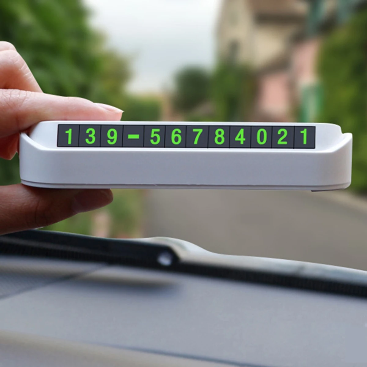 13X3,5X2,6 см черный/белый автомобиль временные парковочные карты с 6 групп(0-9) магнитные номерные наклейки дверные пластины
