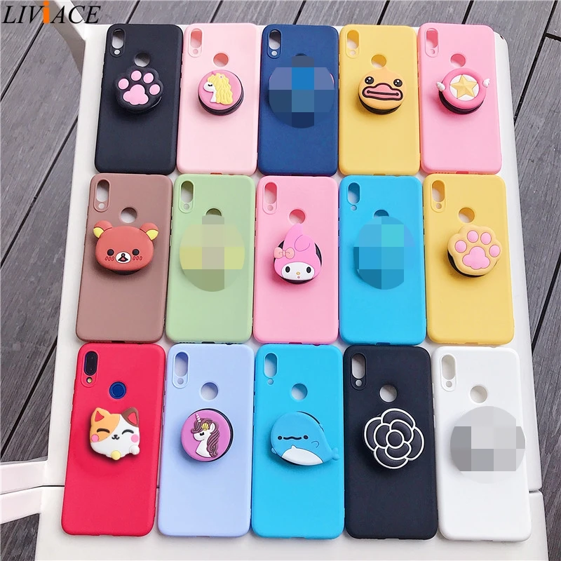 3D silicone cartoon case for Xiaomi Mi10 Mi10 Pro Mi10 Lite Mi10 Ultra Mi 10T 10T Pro Mi 10T Lite phone holder stand cover coque