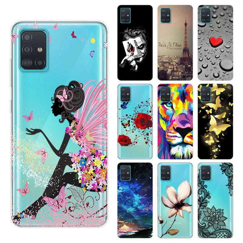 Мягкий чехол для Samsung A71 силиконовая задняя крышка из ТПУ с мультяшным рисунком