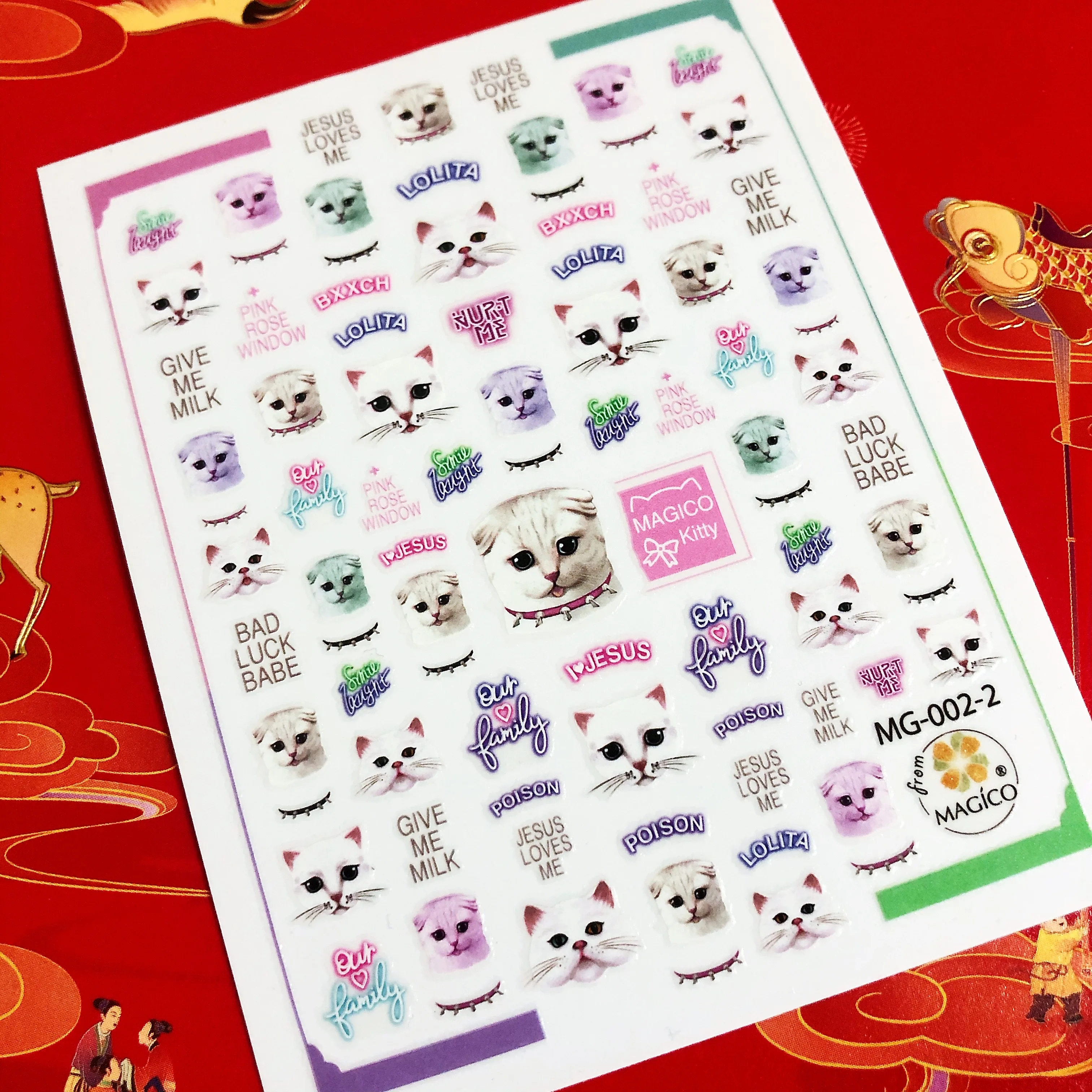 

Newest Cartoon colorful 3D Back glue Nail decal Nail sticker Nail decoration Nail art Nail tool Nail HL102