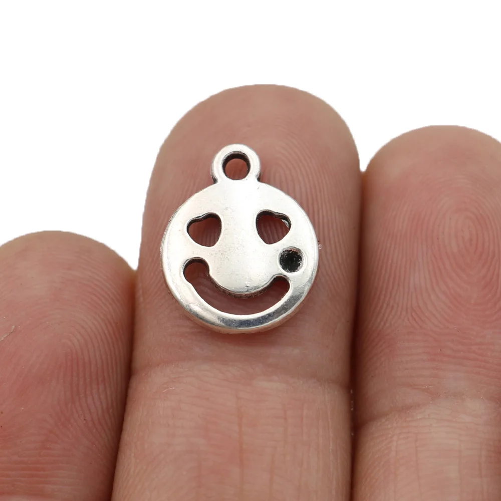 Тибетские посеребренные Подвески с лицом 20 шт. подвески для браслетов ожерелий