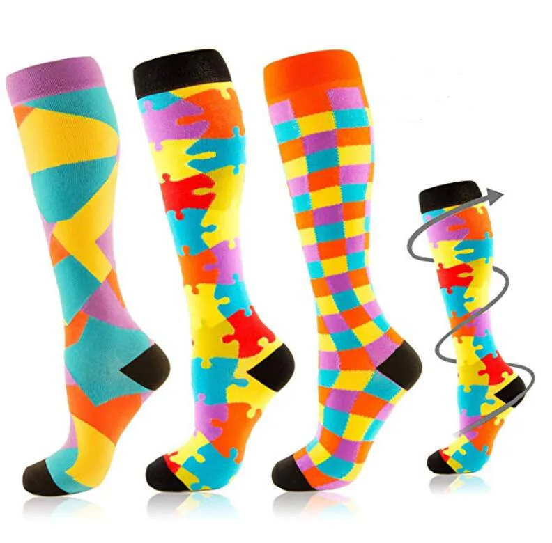 Running Rugby Socks Men Women Compression Socks Long Socks Fit For Nurses Shin Splints Flight Travel Socks