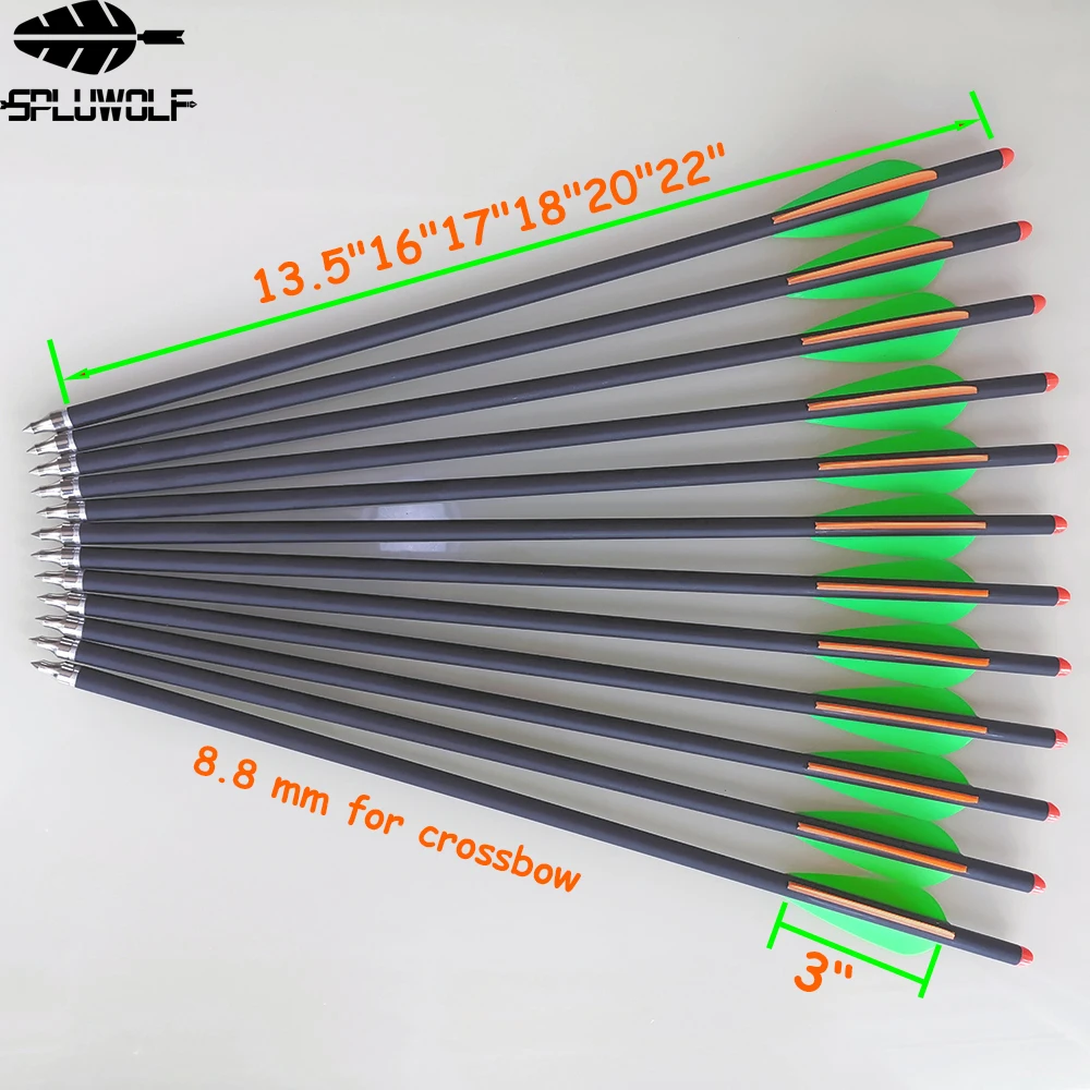 

16"17"18"20"22" Professional Archery Carbon Arrow Crossbow Bolt Arrow for аѬбале для сѬелб
