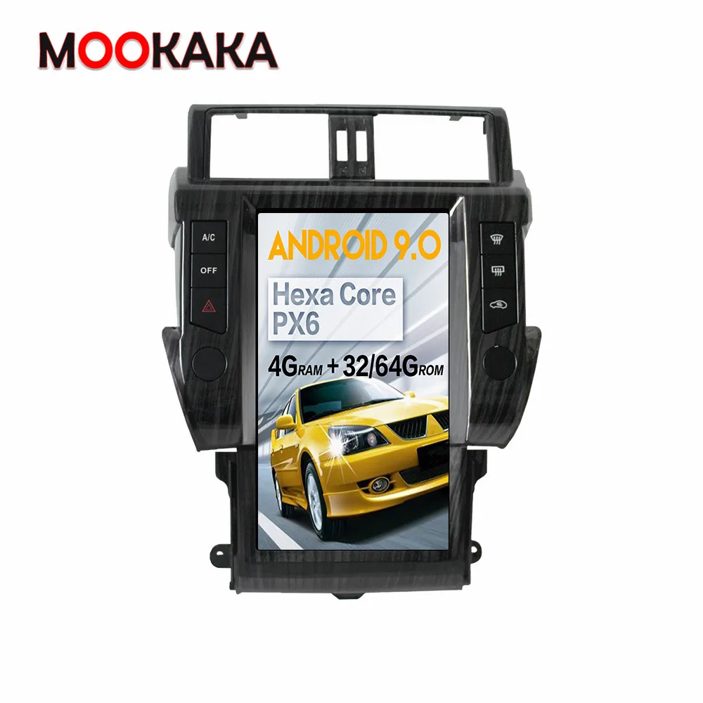 Андроид плеер Tesla Screen для автомобиля Toyota Land Cruiser Prado 150 2014-2017 с навигацией GPS, видео и аудио стерео авто.