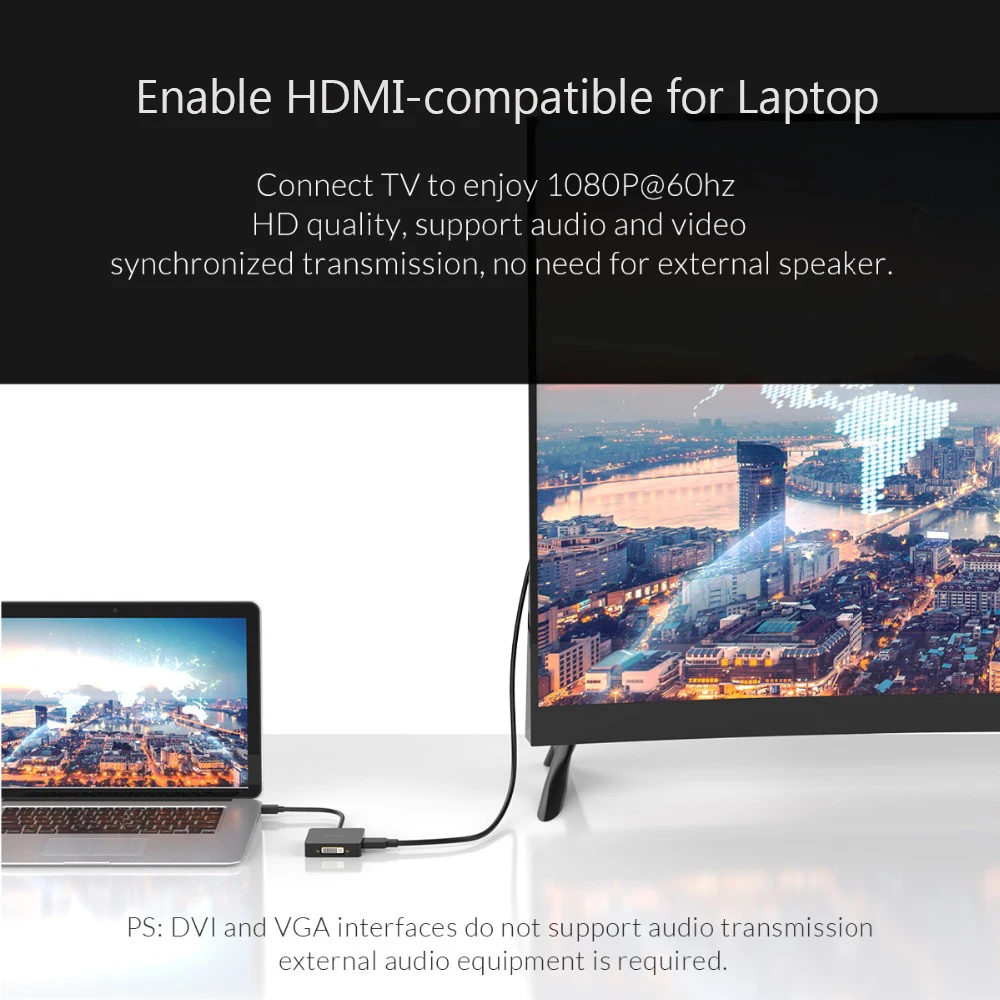 Кабель ORICO 3 в 1 Mini DP Для HDMI VGA DVI 1080P видео конвертер адаптер для Xbox PS3 PS4 ПК ноутбука