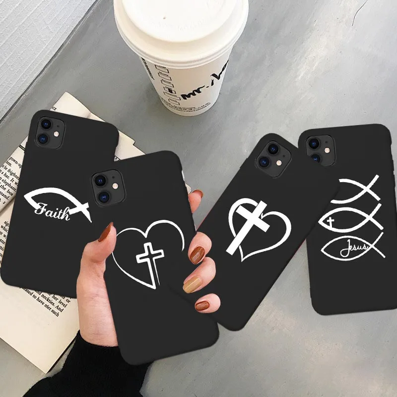 

Faith Christian Religious Jesus Phone Cases For iPhone 12 XR XS MAX X 8 7 6s Plus Soft Matte Back Cover SE2020 11 Pro Max Coque