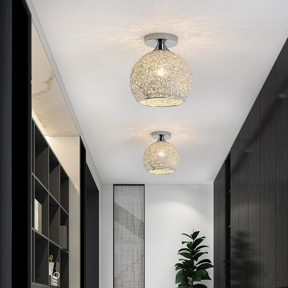 LED Ceiling Lights For Corridor Living Room Modern Aluminum Unique Weaving Process Pattern Lampshade Home Decor Lamp | Лампы и