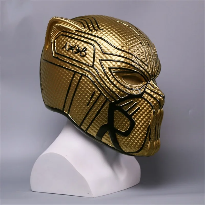 Супергерой злодей Эрик килмонгер ПВХ маски Косплей Костюм Хэллоуин шлемы