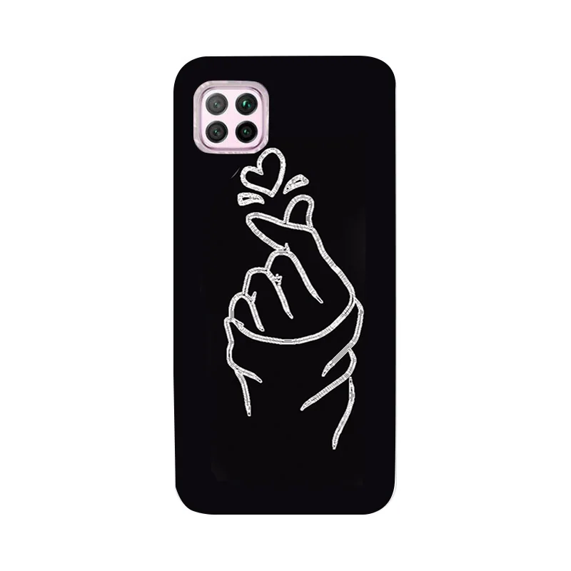 Модный чехол для телефона с рисунком Huawei Mate 20 P30 Lite Pro P40 E Y6 2019 Y6P парный сердцем