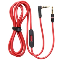 3 5mm male to male stereo audio aux cable with mic and pause controller for headphone headsets car aux