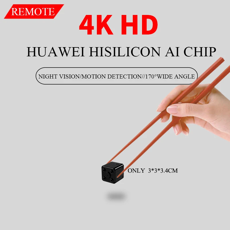 Мини камера HiLEME беспроводная HD 1080P угол обзора 170 градусов|Компактные