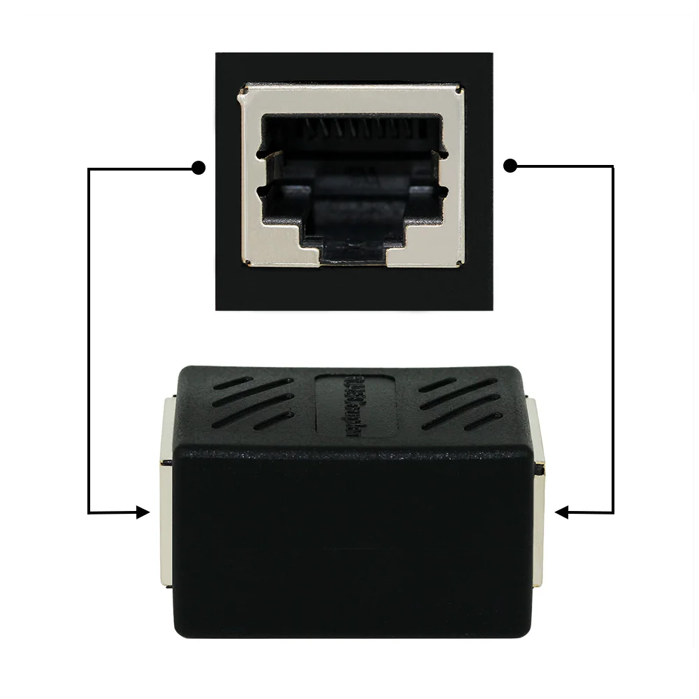 RJ45 женский Порты и разъёмы сети Ethernet разветвитель LAN разъем головка адаптер