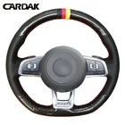 CARDAK, черная кожа из углеродного волокна, кожаная фотосессия для Volkswagen Golf 7 GTI Golf R MK7 VW Polo GTI