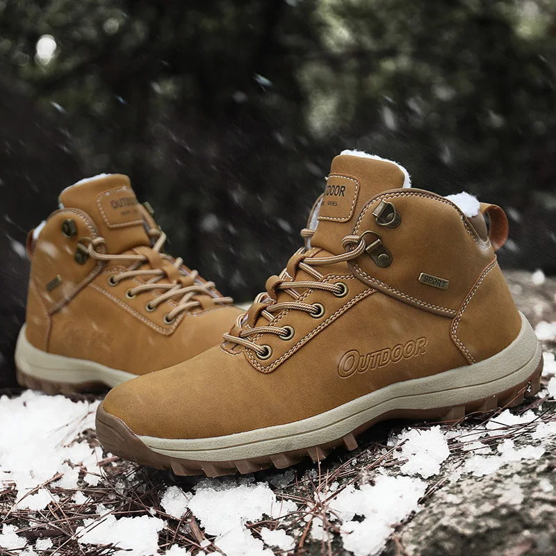 39-48 Ботинки зима 2019 Нескользящая теплая удобная зимняя мужская обувь # NX8df | Обувь