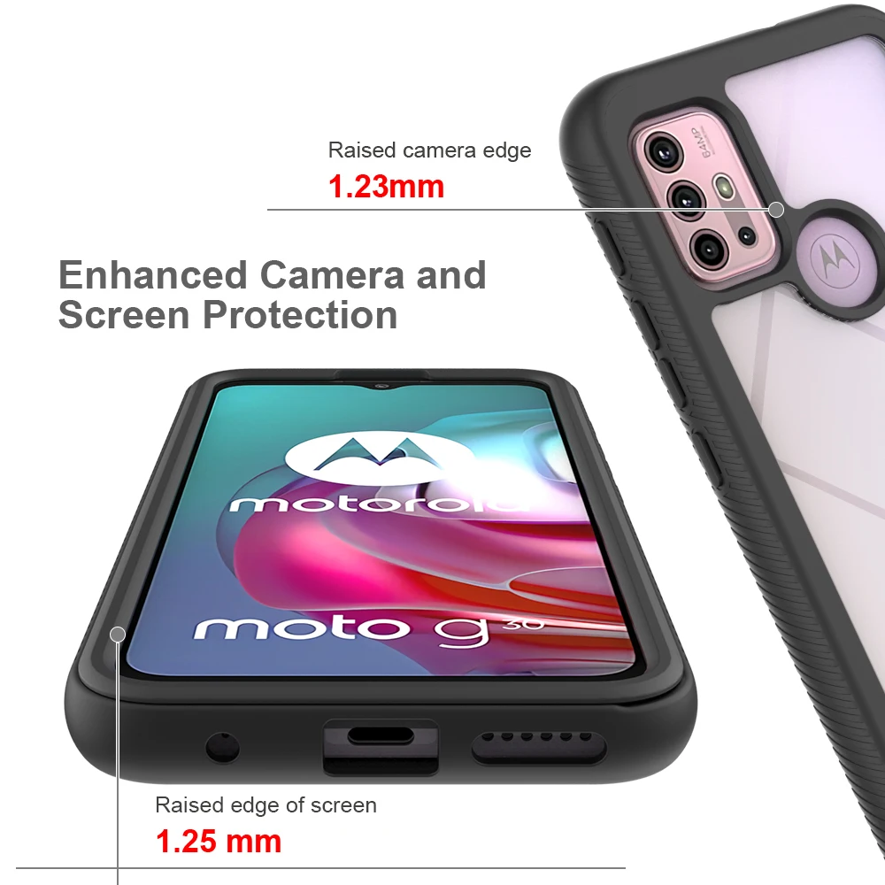 Противоударный чехол для телефона Motorola Moto G30 G20 G10 Power G60 G Stylus 2021 Hybrid Armor TPU бампер