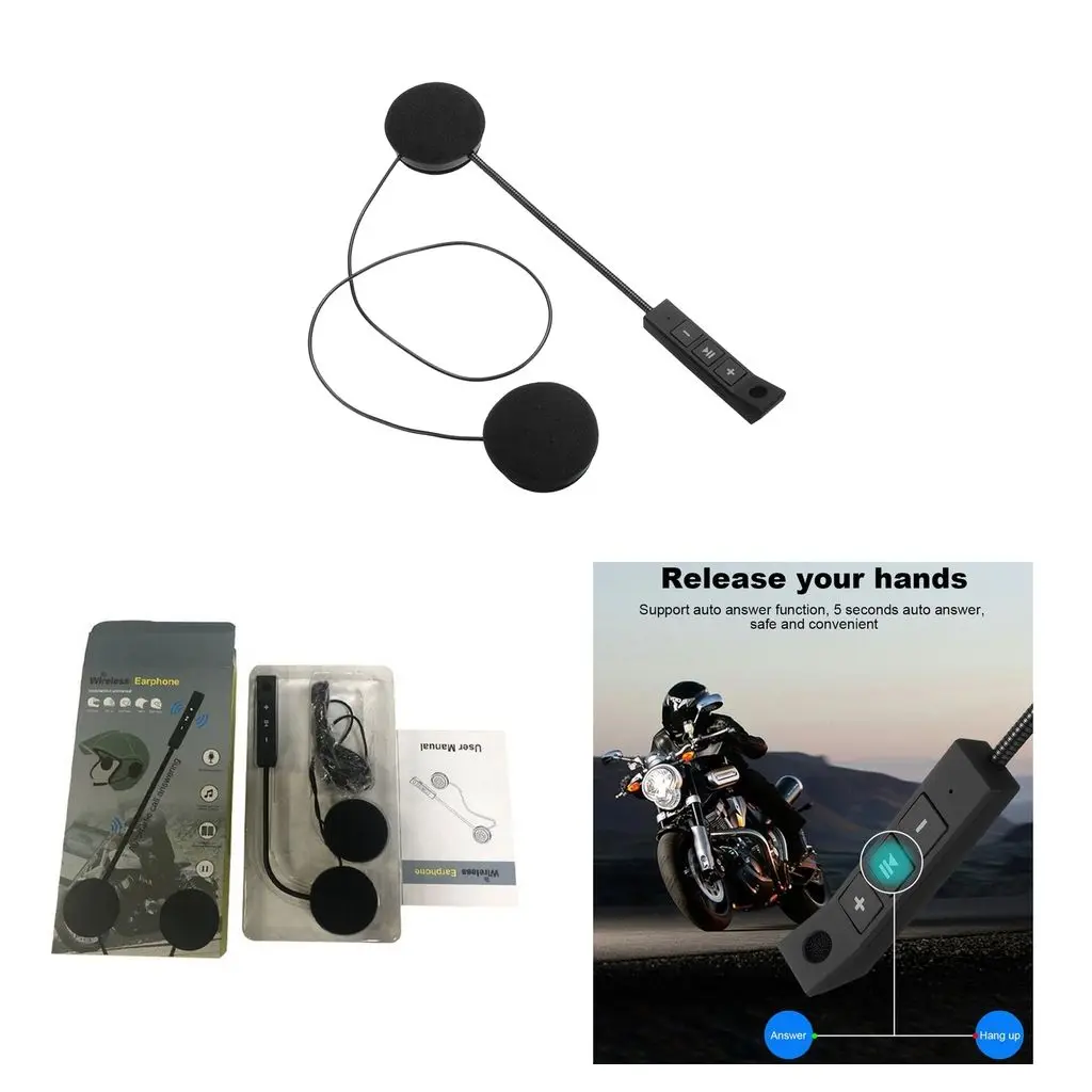 

BT8 Helmet Bluetooth V4.0+EDR Stereo Earphone MP3 Player Portable Auto Answer with Mic