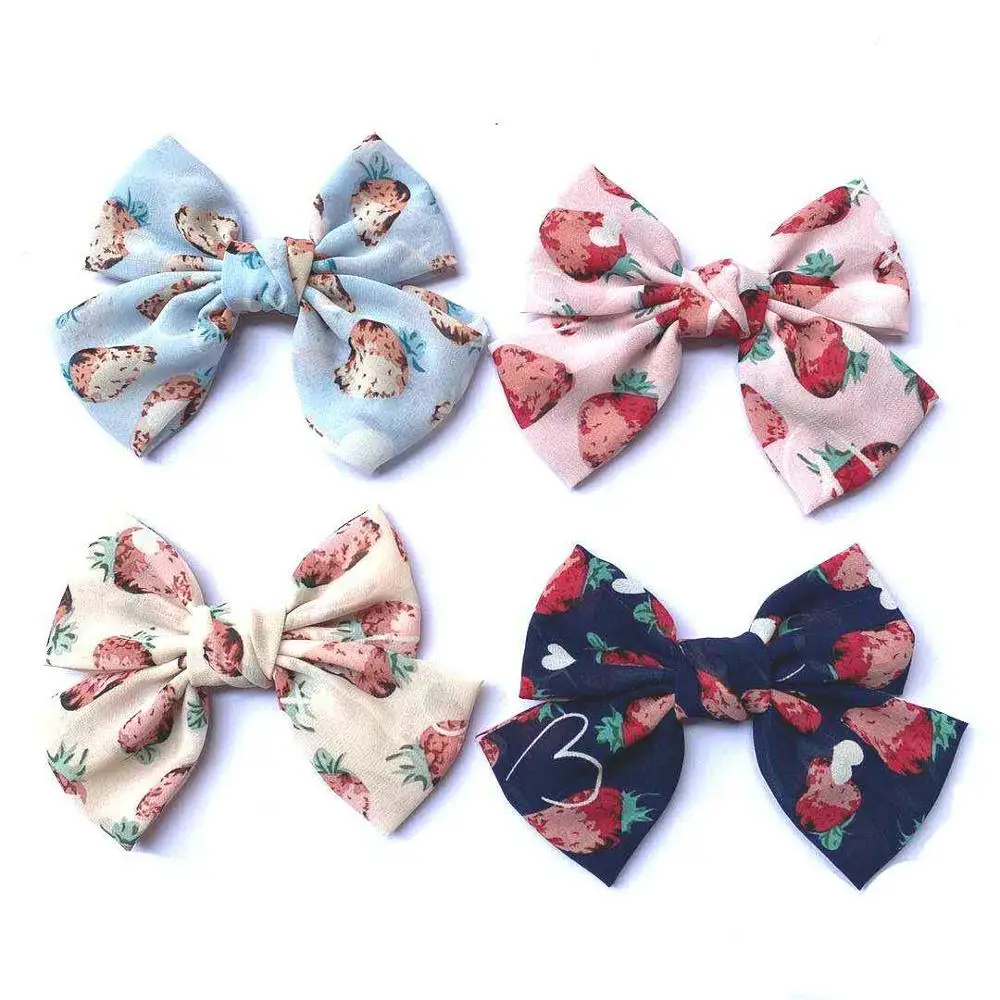 Аксессуары для волос с фруктовым клубничным большим бантом аксессуары из