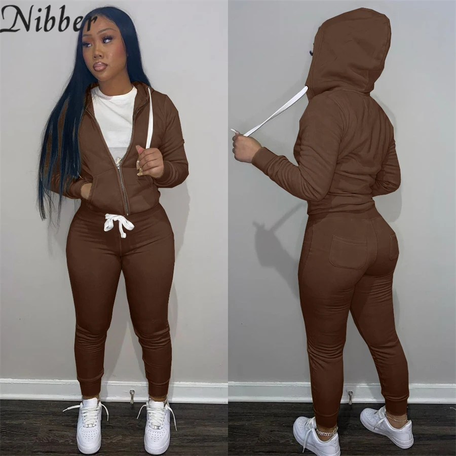 Женский сочный спортивный костюм Nibber Спортивная толстовка с капюшоном комплект