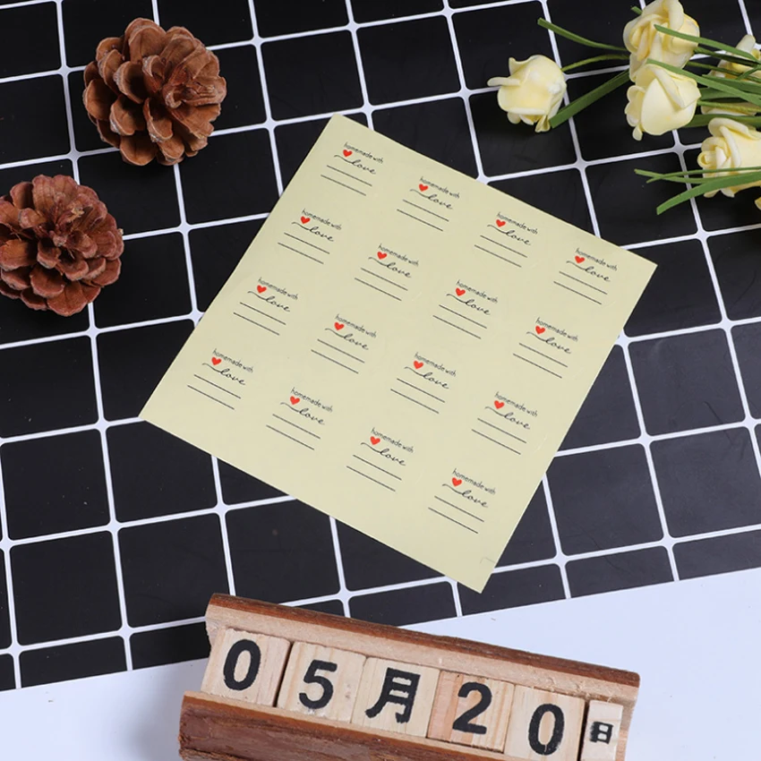 160 шт./лот милые декоративные уплотнительные этикетки с красным сердцем сделай