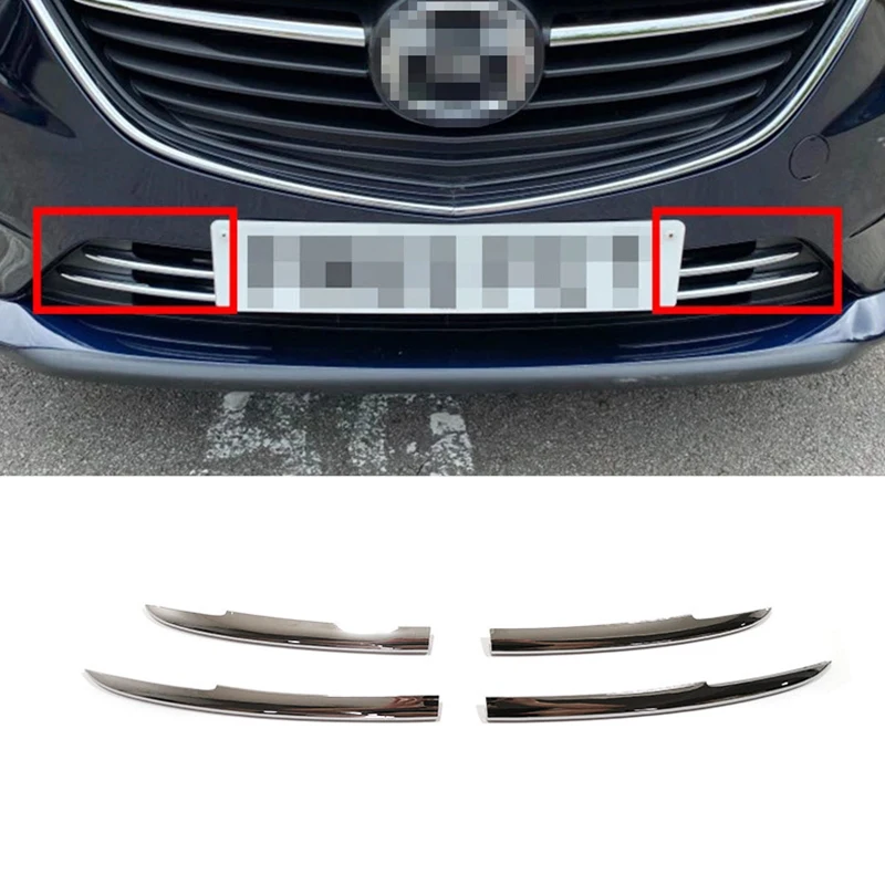 

ABS Chrome For Mazda 6 Atenza Car body protection Front up racing Grid Grill Grille frame cover trim Car styling Accessories