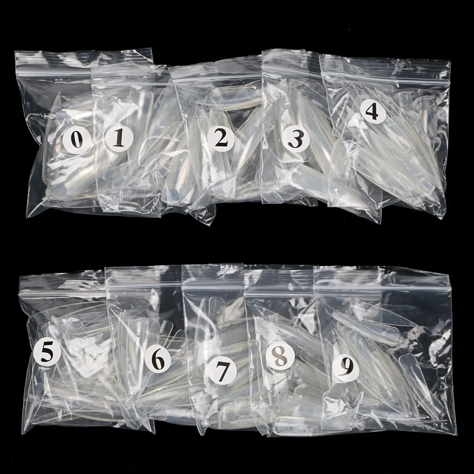 1000 шт прозрачные цветные длинные на шпильке с острым накладным гвоздем акриловые