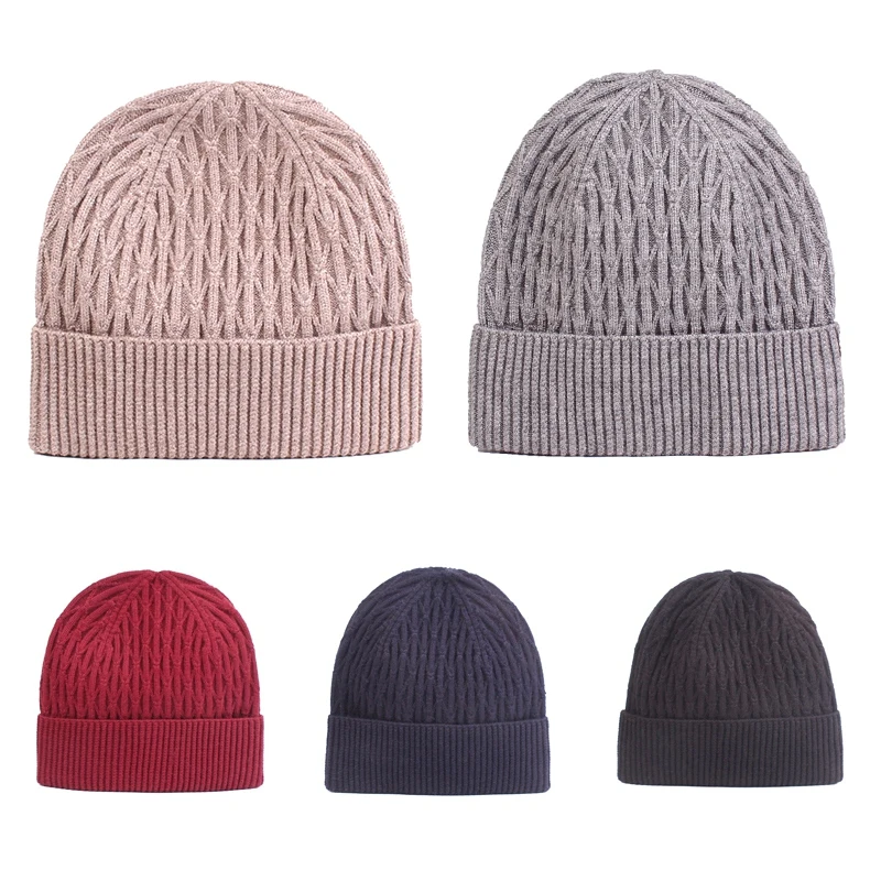 Вязаные Мужские Женские шапки зимняя теплая шерстяная свободная объемная Лыжная