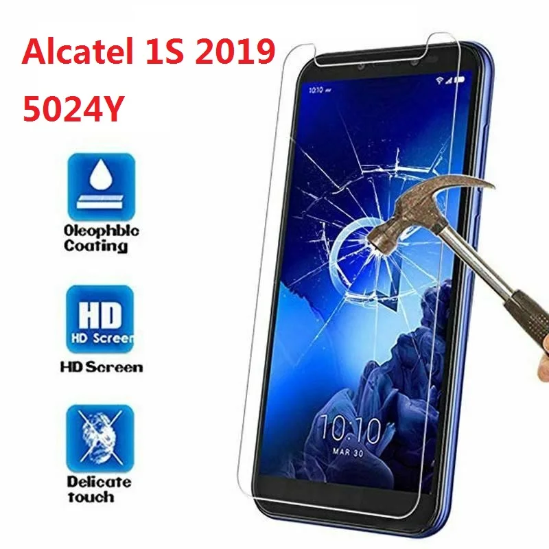 Закаленное Стекло для Alcatel Работает с любым оператором, 1 3 3X5 1X 1C 1S 1V 5033D 5059D 5009D 5009A Alcatel1X Alcatel1C Alcatel1 защитная пленка