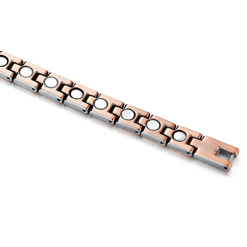 

Modyle Rose Gold Color Magnetic Bracelets for Women Men Copper Energy Power Healing Link Bracelet Jewelry