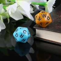 7pcsset 20 sided d20 english alphabet letters dials board game accessories for kids educational toys
