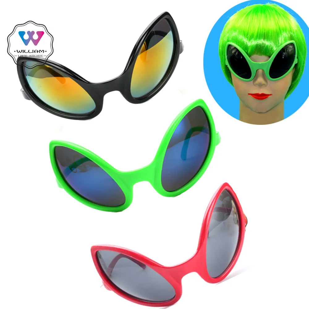 Женские черные солнцезащитные очки на Хэллоуин праздничные забавные пришельцы