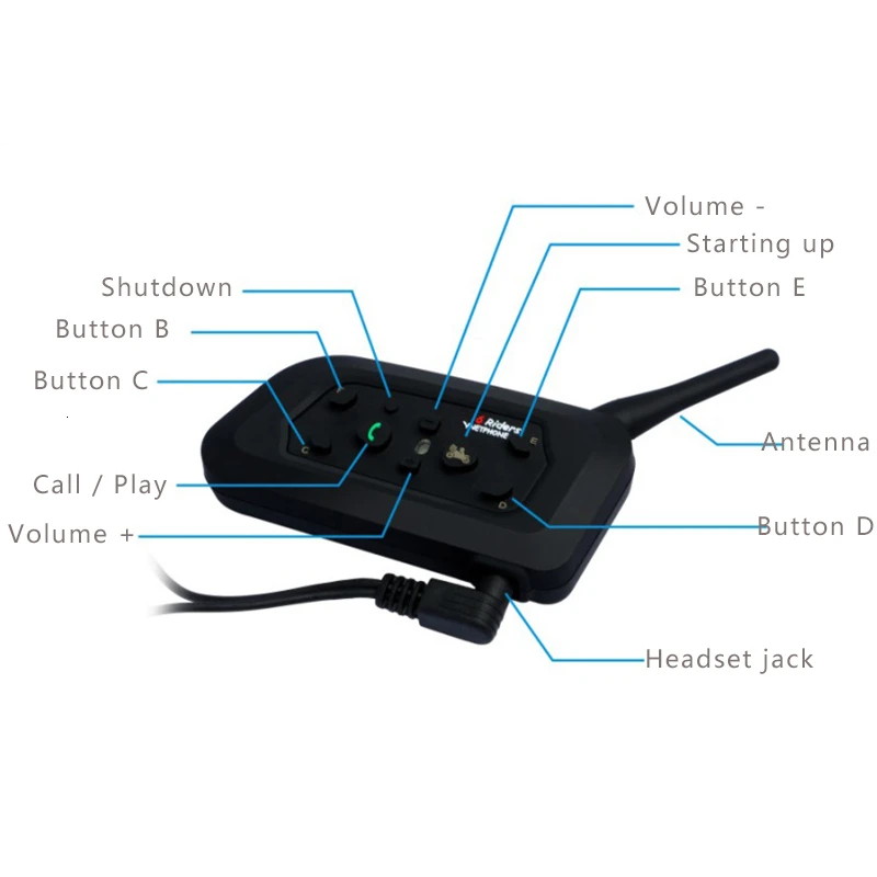 Bluetooth 3 0 мотоциклетный шлем Интерком Водонепроницаемая мотоциклетная гарнитура