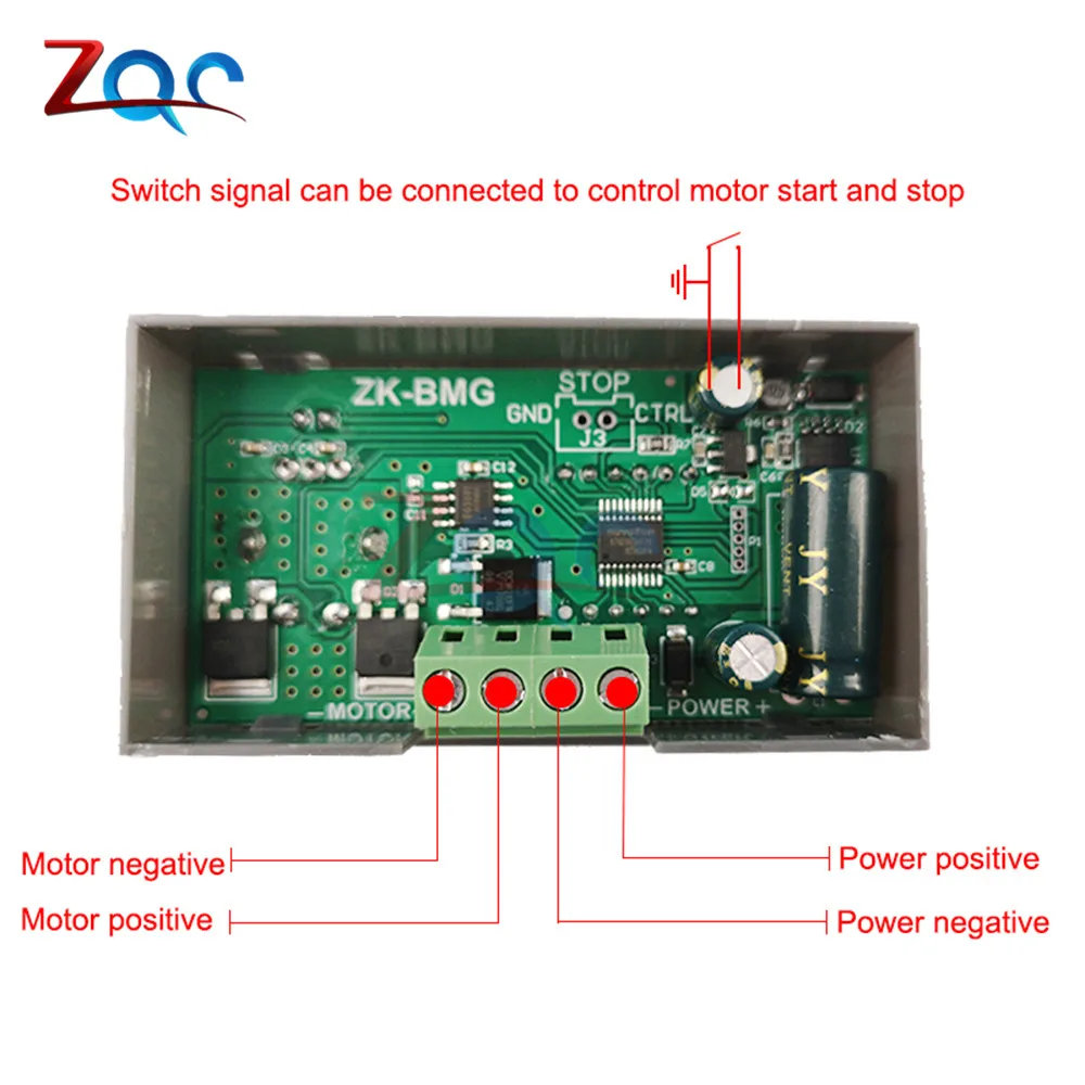 DC 9 60V 12V 24V 48V 12A 500W генератор сигналов PWM контроллер скорости двигателя постоянного