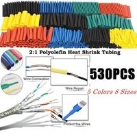 530pcsset heat shrink tube kit insulation sleeving termoretractil polyolefin shrinking assorted heat shrink tubing wire cable