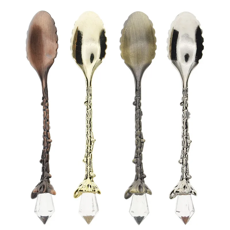 Crystal Head Pattern Coffee Spoon Kitchen Dining & Bar Vintage For Camping Picnic |