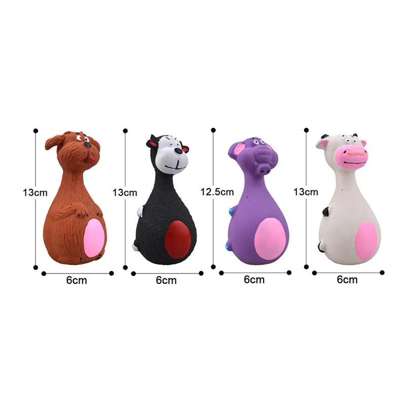 Латексная игрушка для собаки пищалка с большим животом Мультяшные нетоксичные