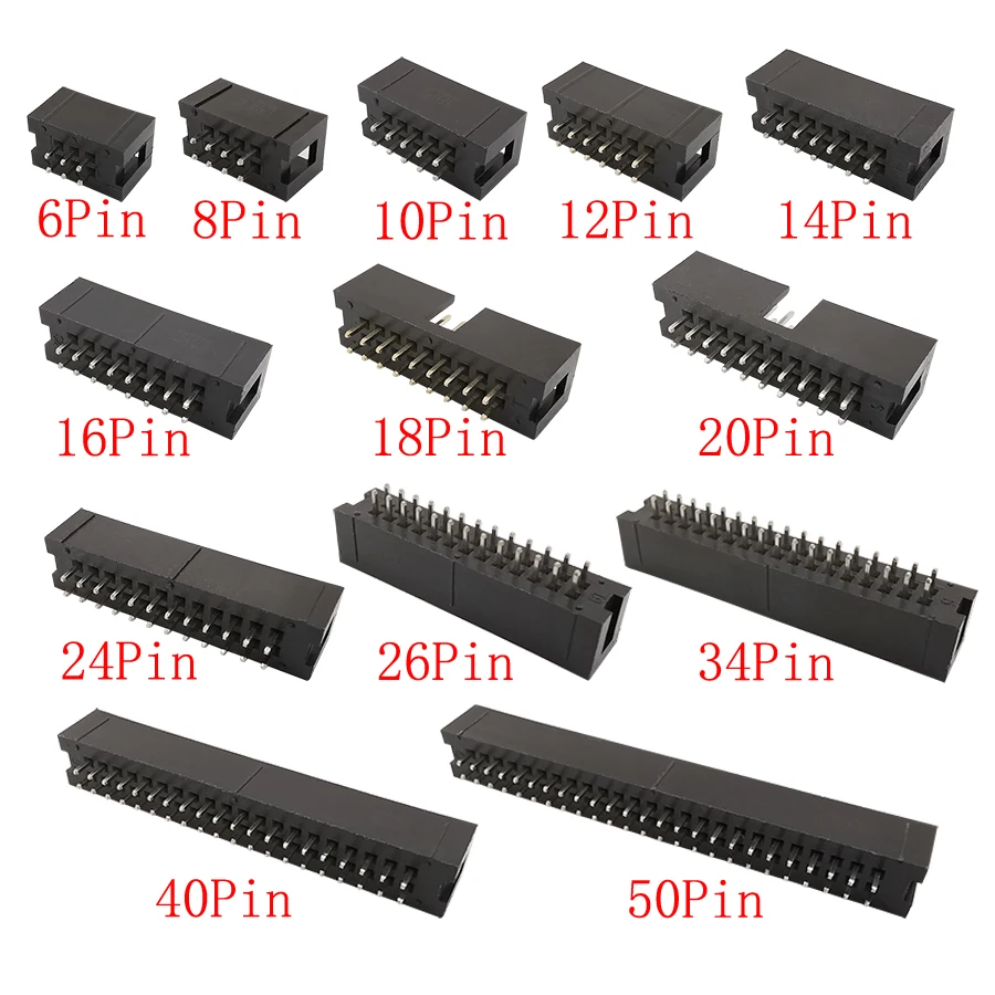 10 шт. DC3 2 54 мм Шаг 6P-50 контактный двухрядный IDC разъем PCB коннектор ISP Мужская