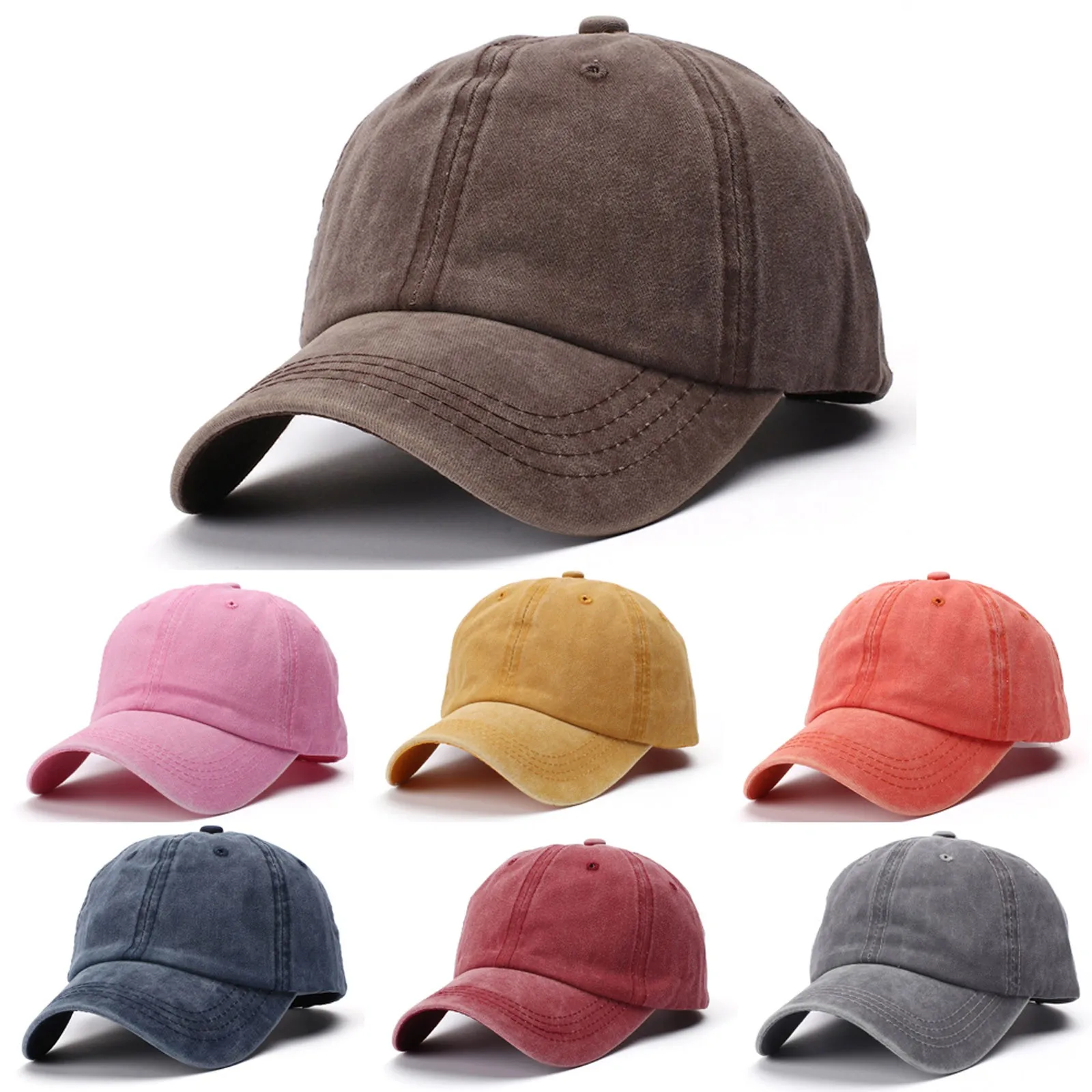 

Kids Solid Caps Spring Summer Hats Girls Ponytail Baseball Cap Fashion Hats Boys Baseball Cap Outdoor Simple Visor Casual Caps