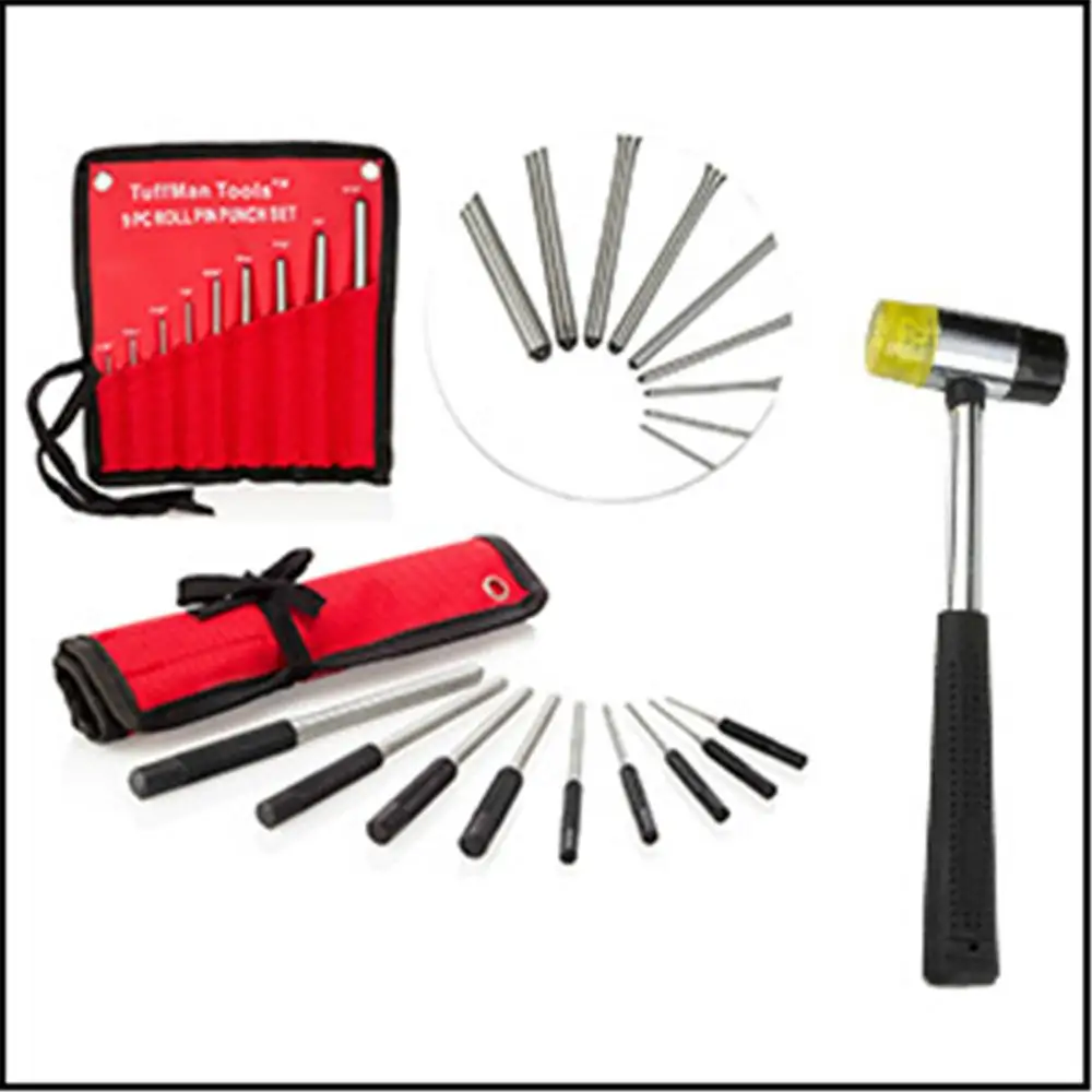 

9-piece Removal Tool Set High Hardness Carbon Steel Knurling Tool Needle Hole Punch Set With Oxford Tool Storage Bag