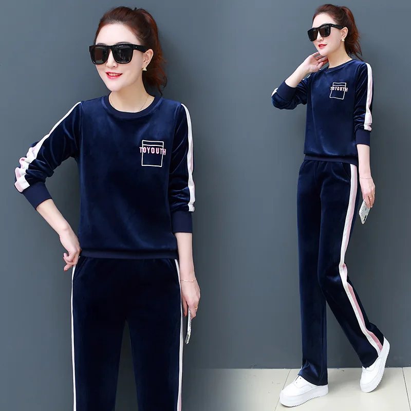 Весенние и зимние женские костюмы модные с круглым вырезом капюшоном