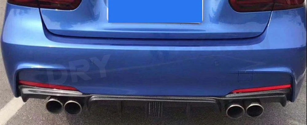 Углеродного волокна/FRP задний диффузор с светодиодный светильник для BMW 3 серии F30
