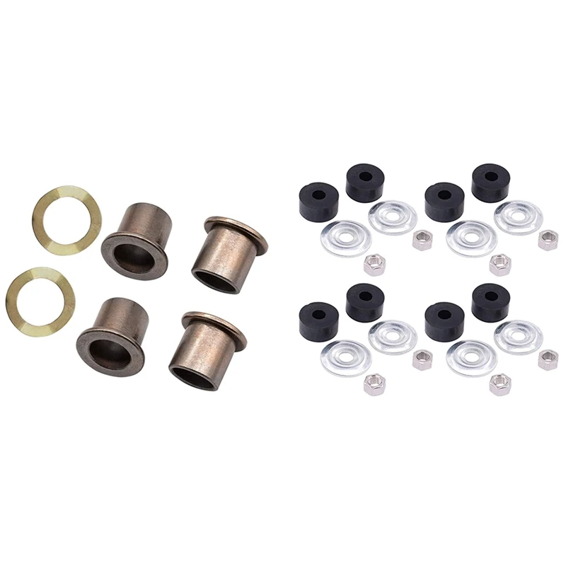 Spindle Bushings Upper and Lower Bronze King Pin Wave Washer & Golf Cart Shock Bushing Kit for EZGO 1989-Up | Спорт и развлечения