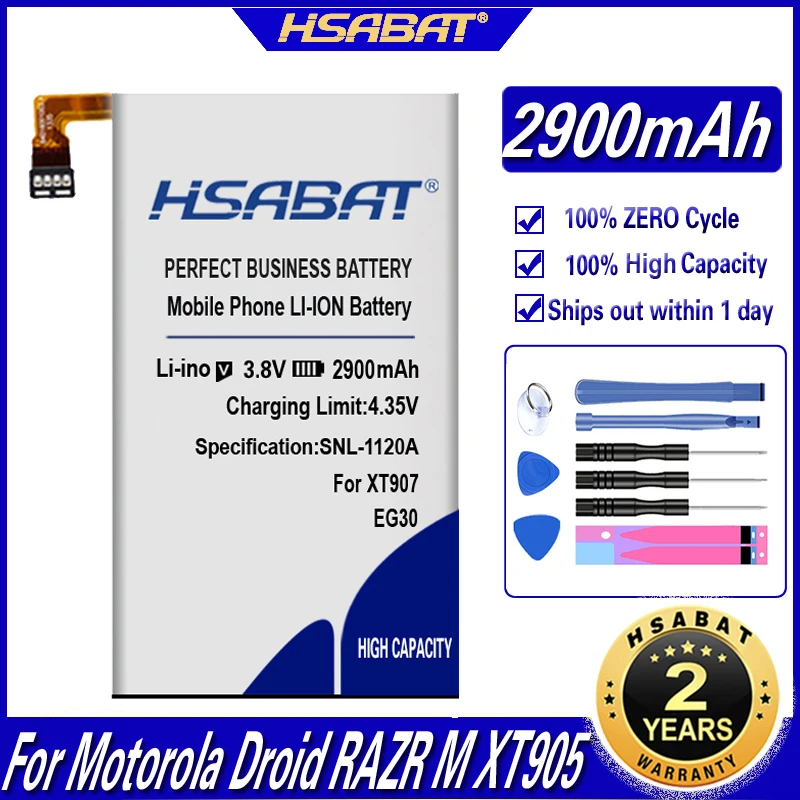 Аккумулятор HSABAT 2900 мАч EG30 для Motorola Droid RAZR M XT905 XT907 XT890 XT902 XT980 MXT901|eg30 battery|battery forbattery eg30