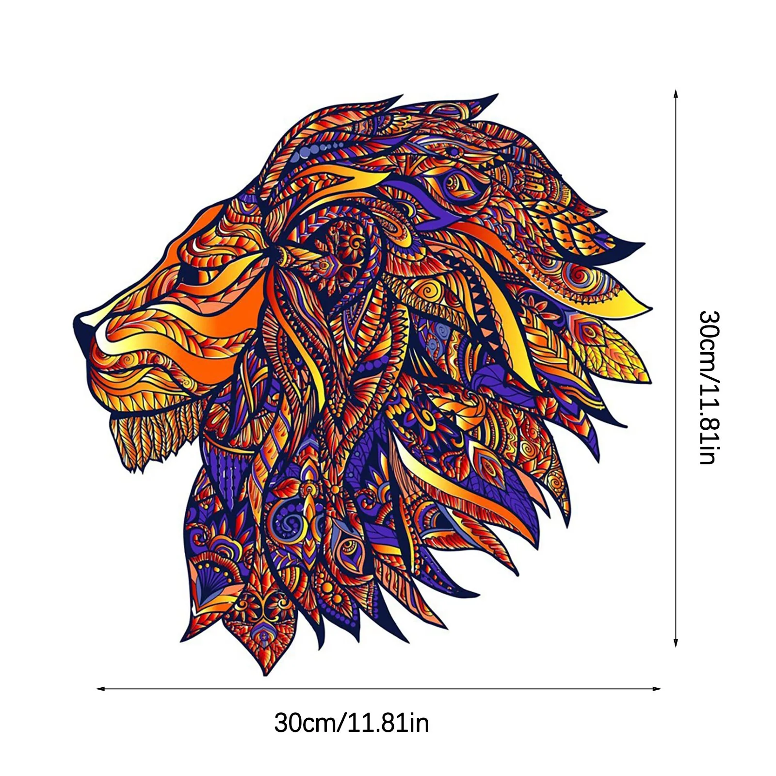 

Unique Wooden animal Jigsaw Puzzles Mysterious Lion 3D Puzzle Gift For Adults Kids Educational Fabulous Interactive Games Toy