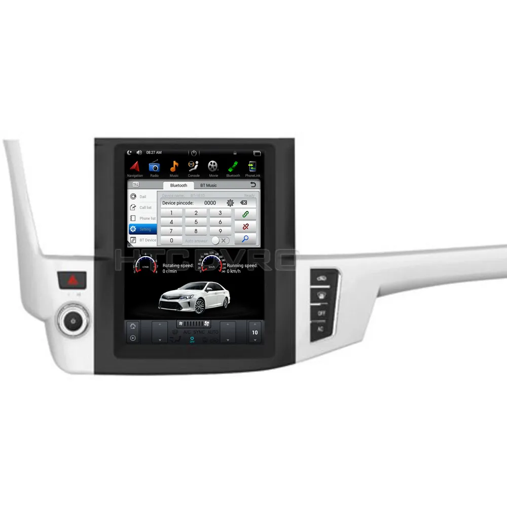 YMODVHT 12 1 дюймов Telsa стиль вертикальный экран четырехъядерный Android 7 2 Гб RAM