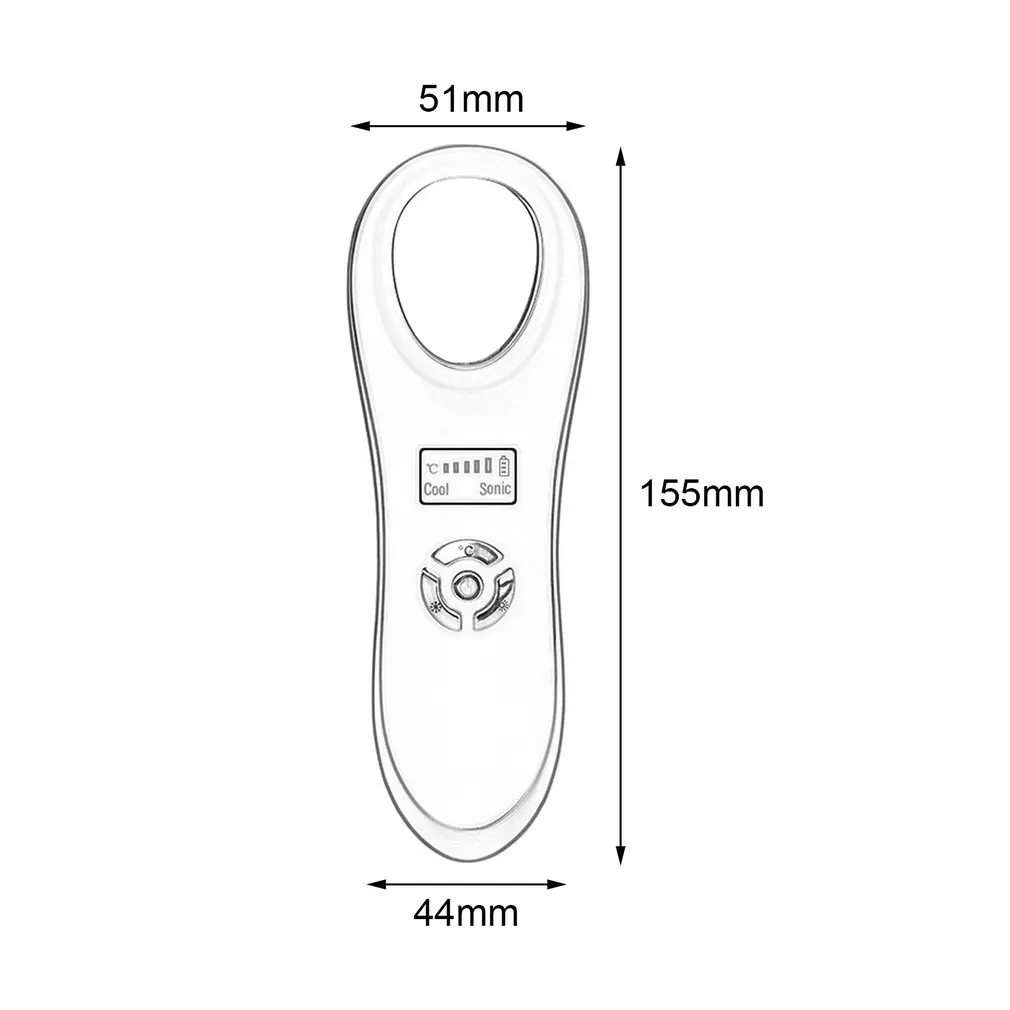 

Ultrasonic Hot Cold Firming Face Massage Handheld USB Rechargeable Electric Skin Firming Wrinkle Acne Removal Vibration Massager